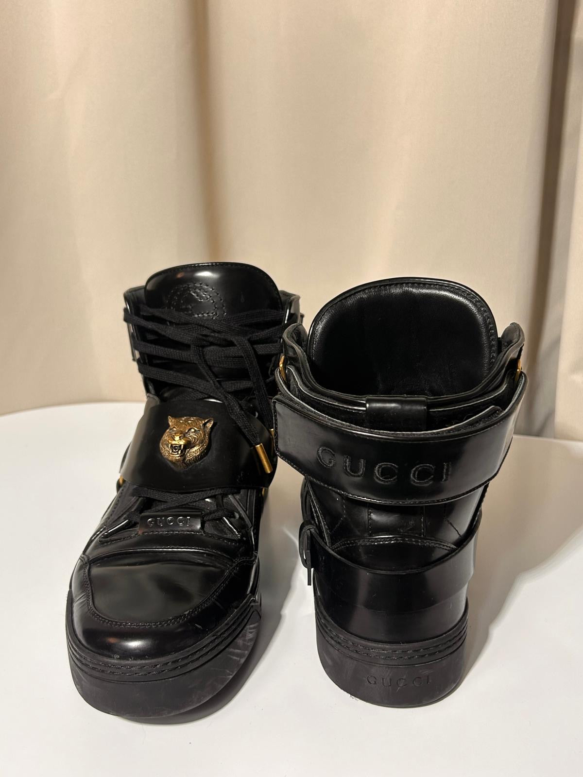 Sneakers Gucci noires en cuir