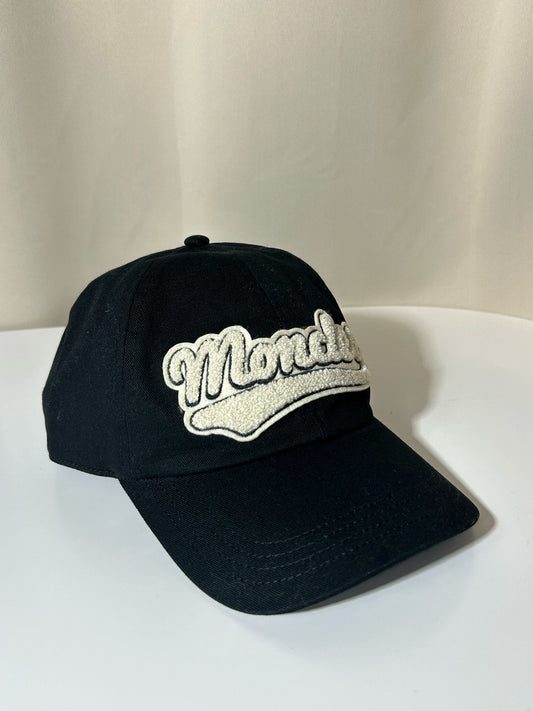 Casquette Moncler Noire Brodée Logo