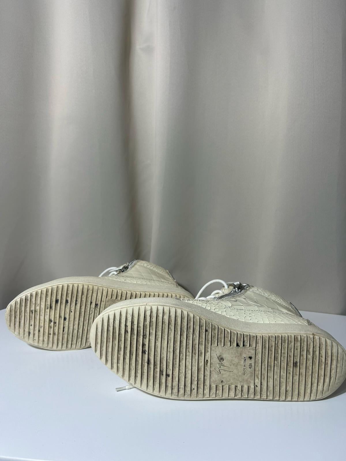 Sneakers montantes Giuseppe Zanotti blanches