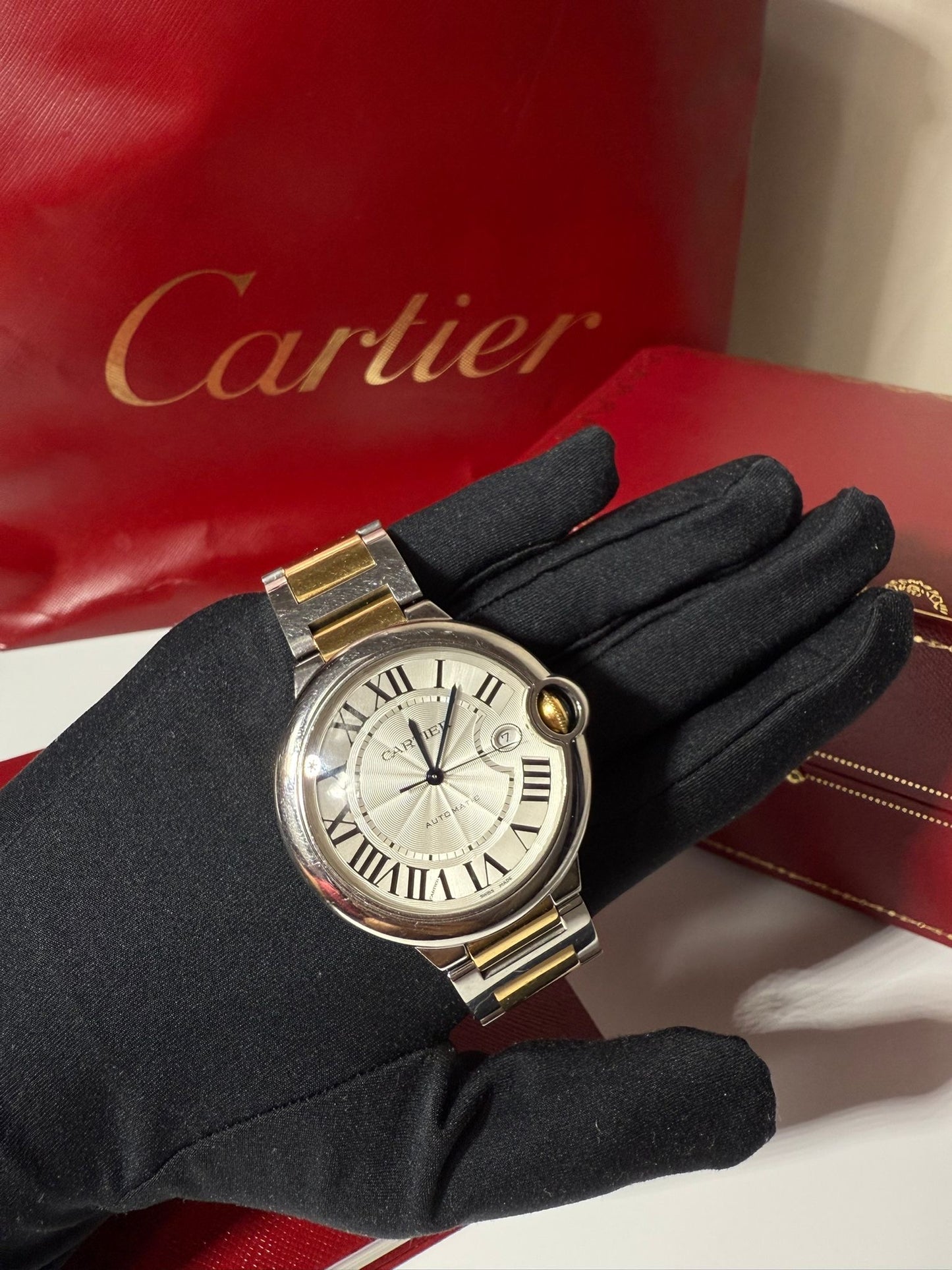 Montre Femme Cartier Ballon Bleu 42mm Or & Acier