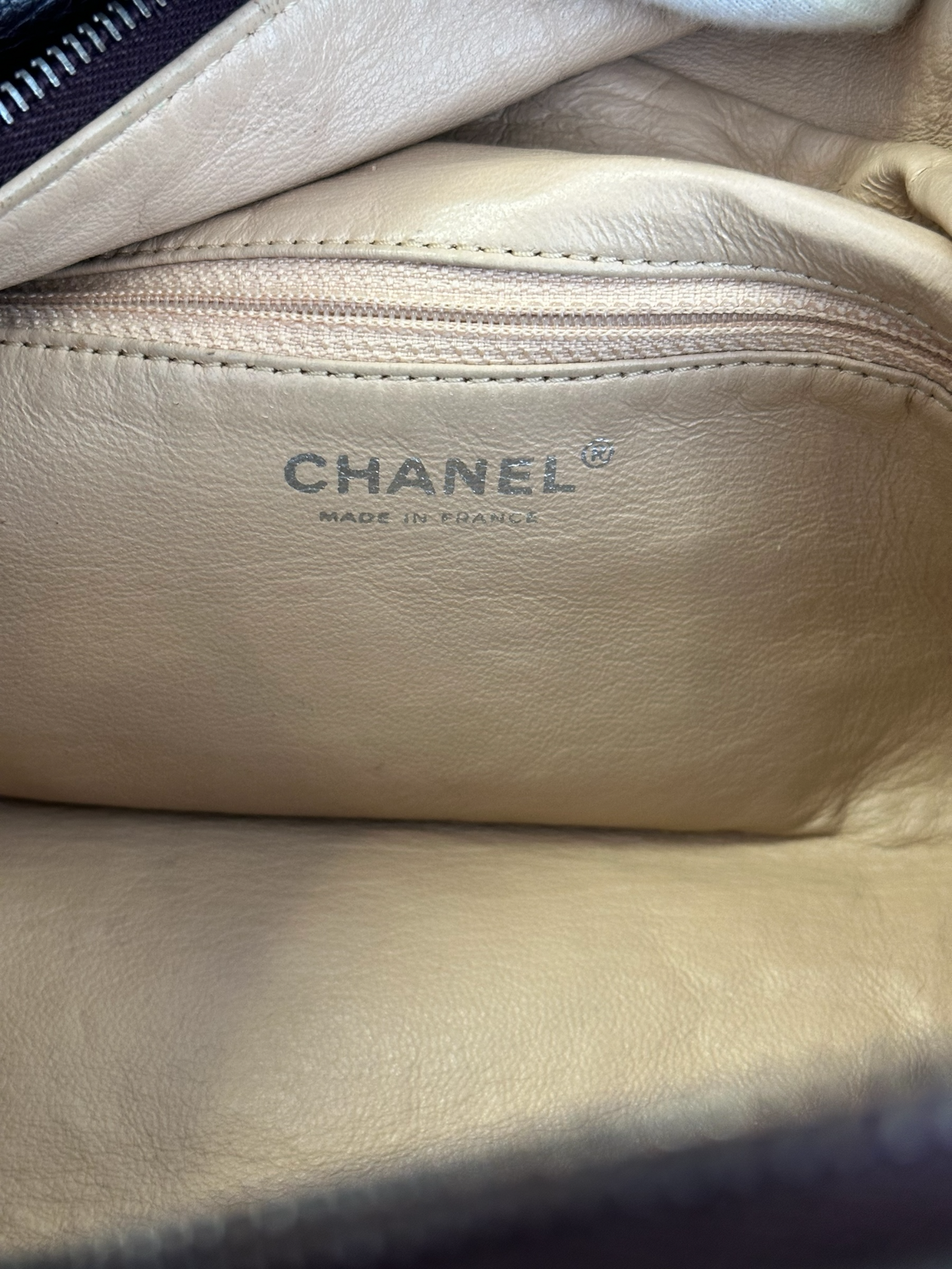 Sac Chanel Bowling Large en cuir de veau marron
