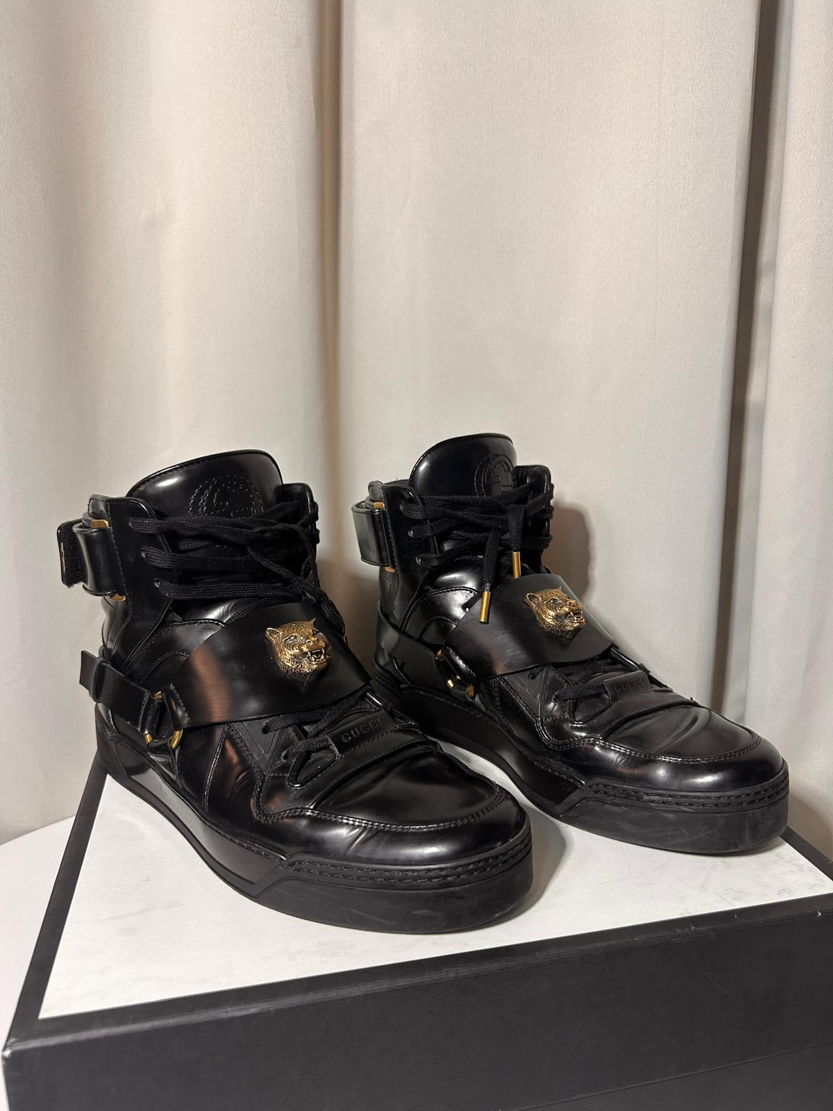 Sneakers Gucci noires en cuir