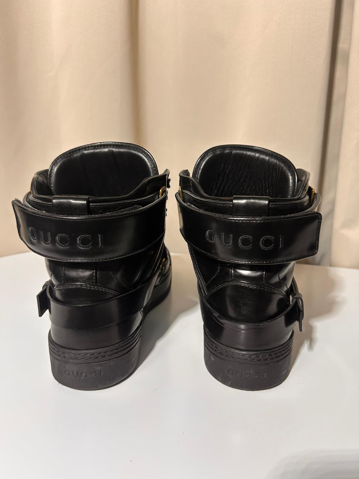 Sneakers Gucci noires en cuir