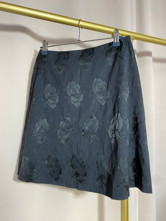 Jupe Dior Vintage Noire Motif Floral