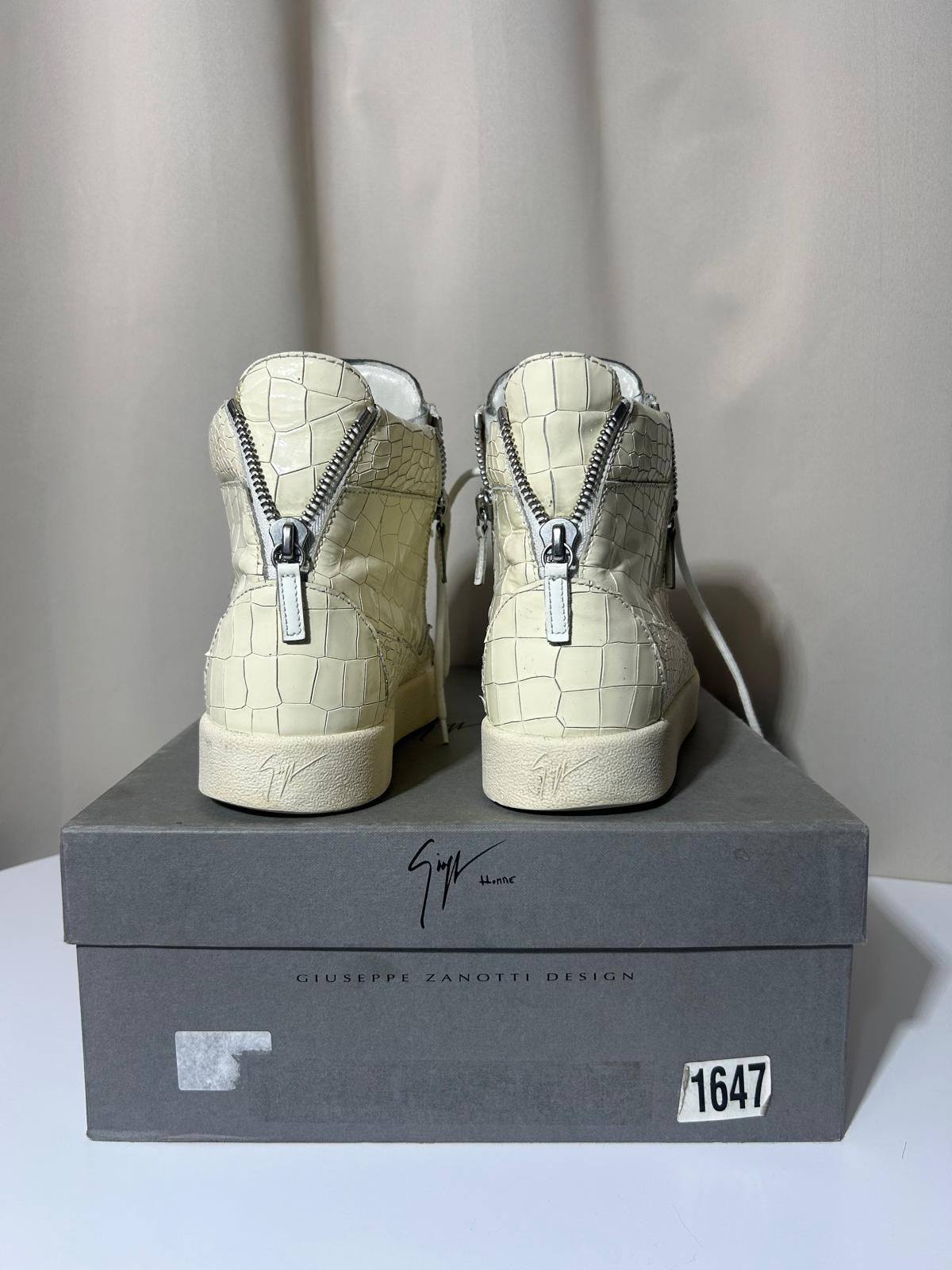 Sneakers montantes Giuseppe Zanotti blanches