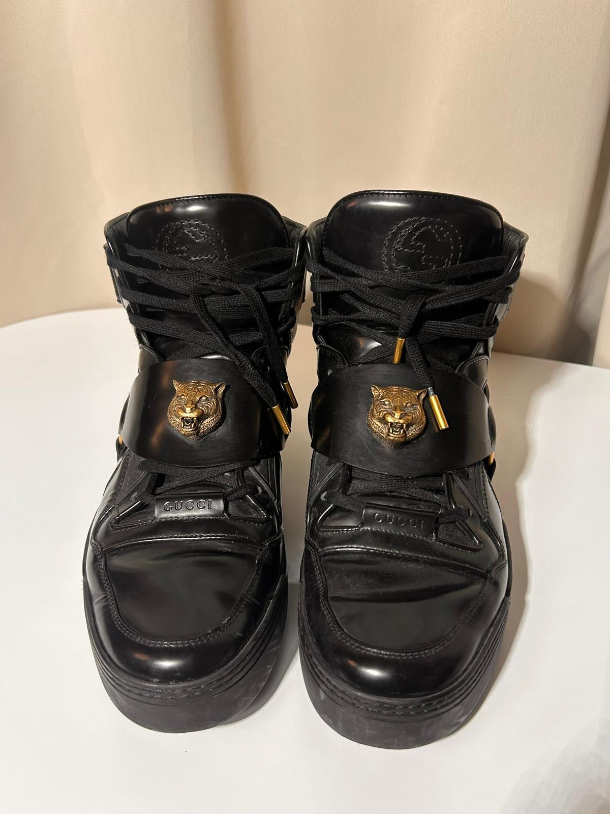 Sneakers Gucci noires en cuir
