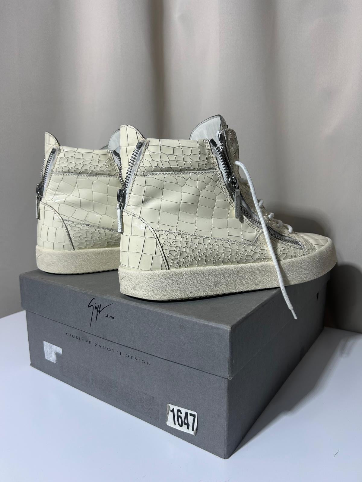 Sneakers montantes Giuseppe Zanotti blanches