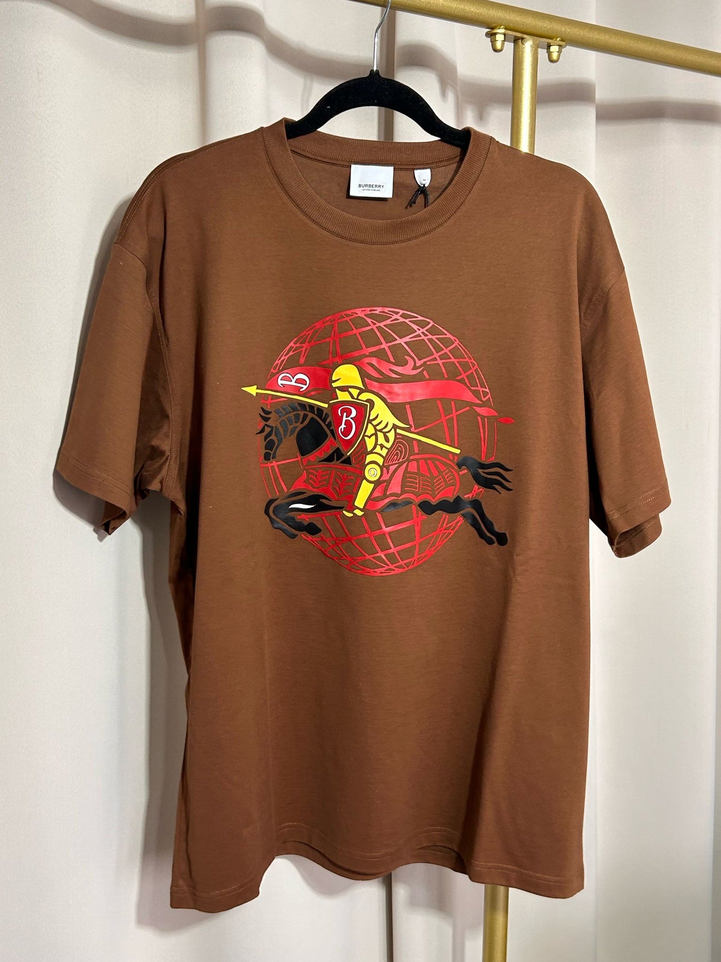 T-shirt Burberry Cavalier Marron - Taille M - Neuf & Authentifié
