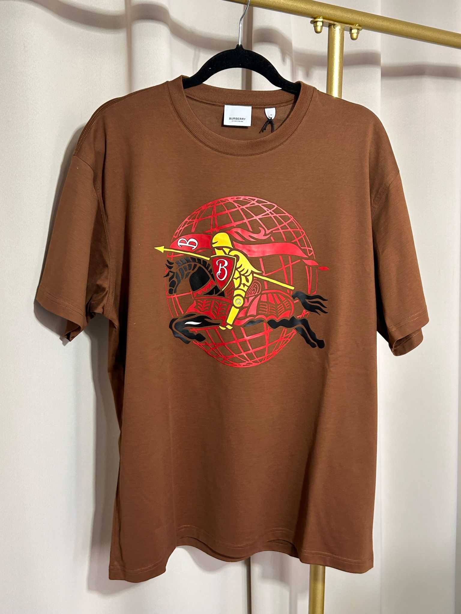 T-shirt Burberry Cavalier Marron - Taille M - Neuf & Authentifié