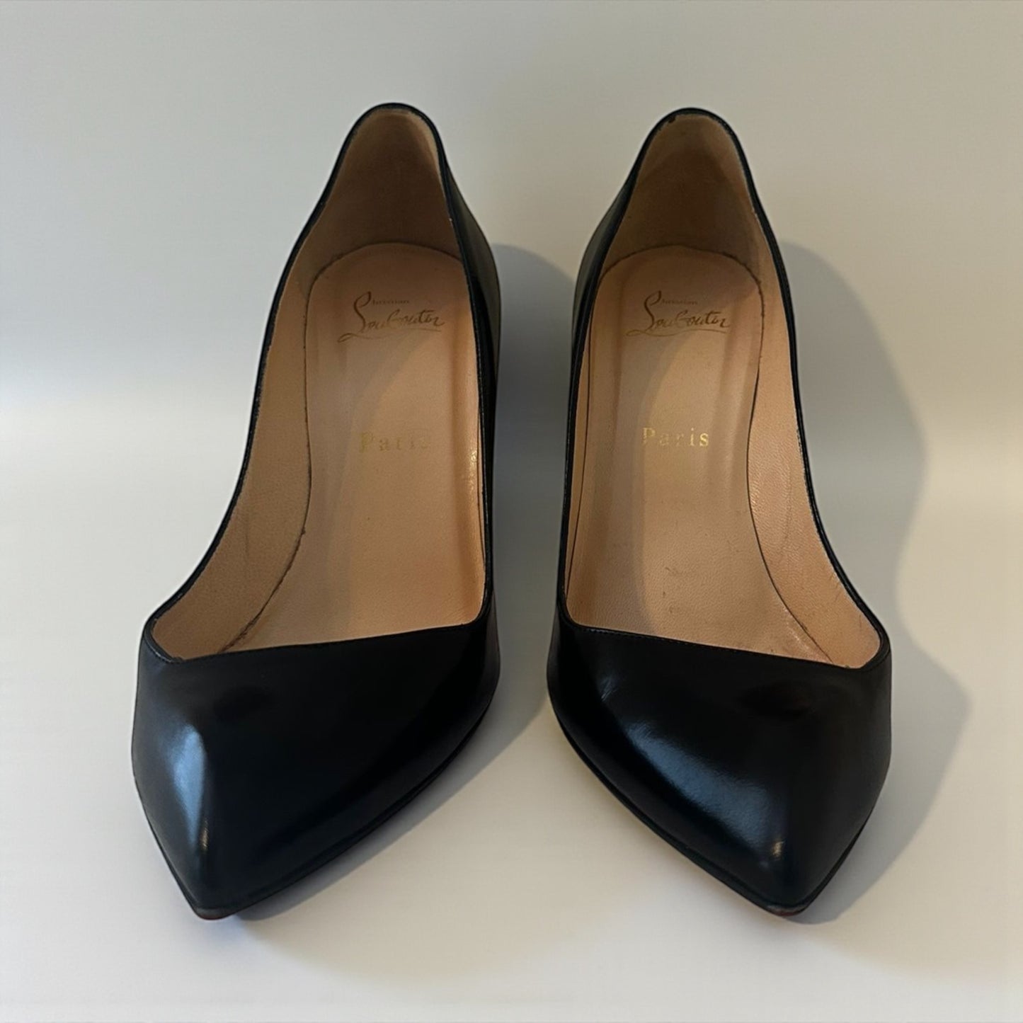 Escarpins Christian Louboutin Corneille 100 noir cuir taille 38 occasion Héritage du Luxe