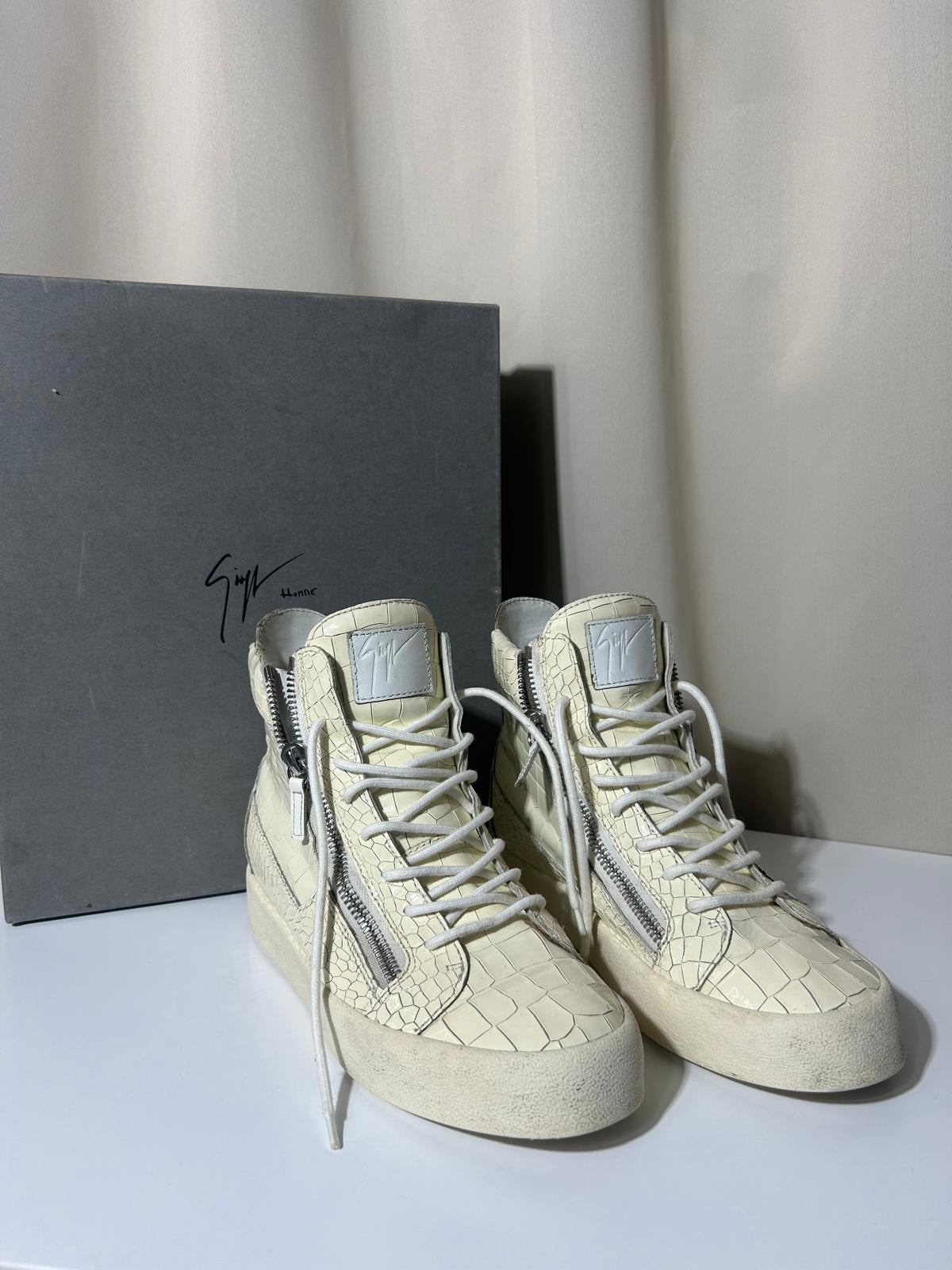 Sneakers montantes Giuseppe Zanotti blanches