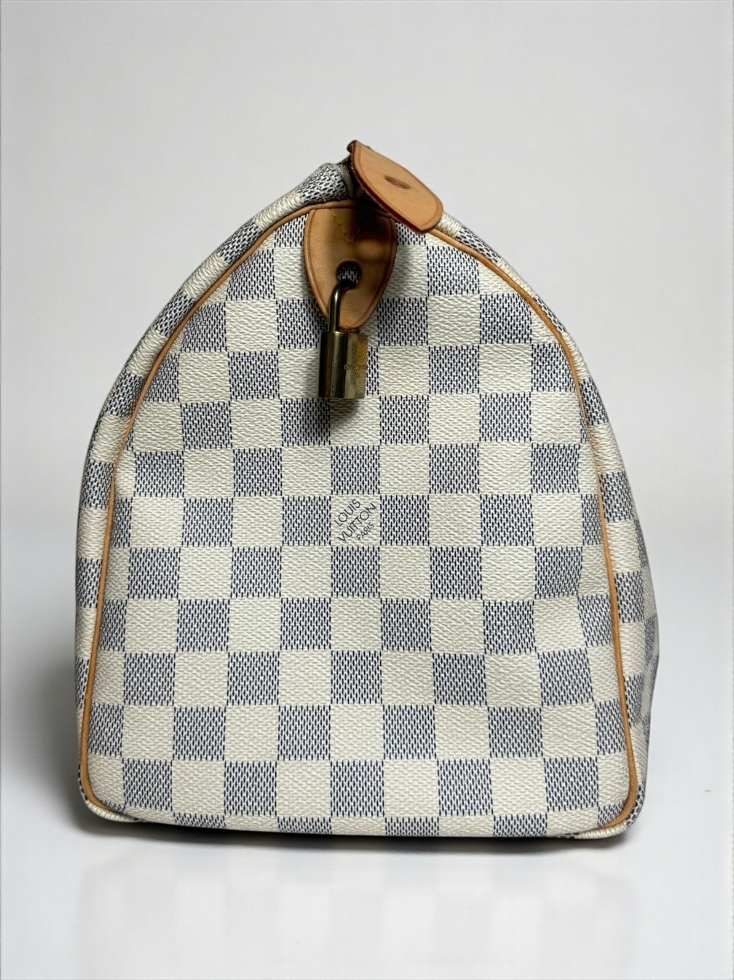 Sac Louis Vuitton Speedy 30 Damier Azur – vue de face – Héritage du Luxe