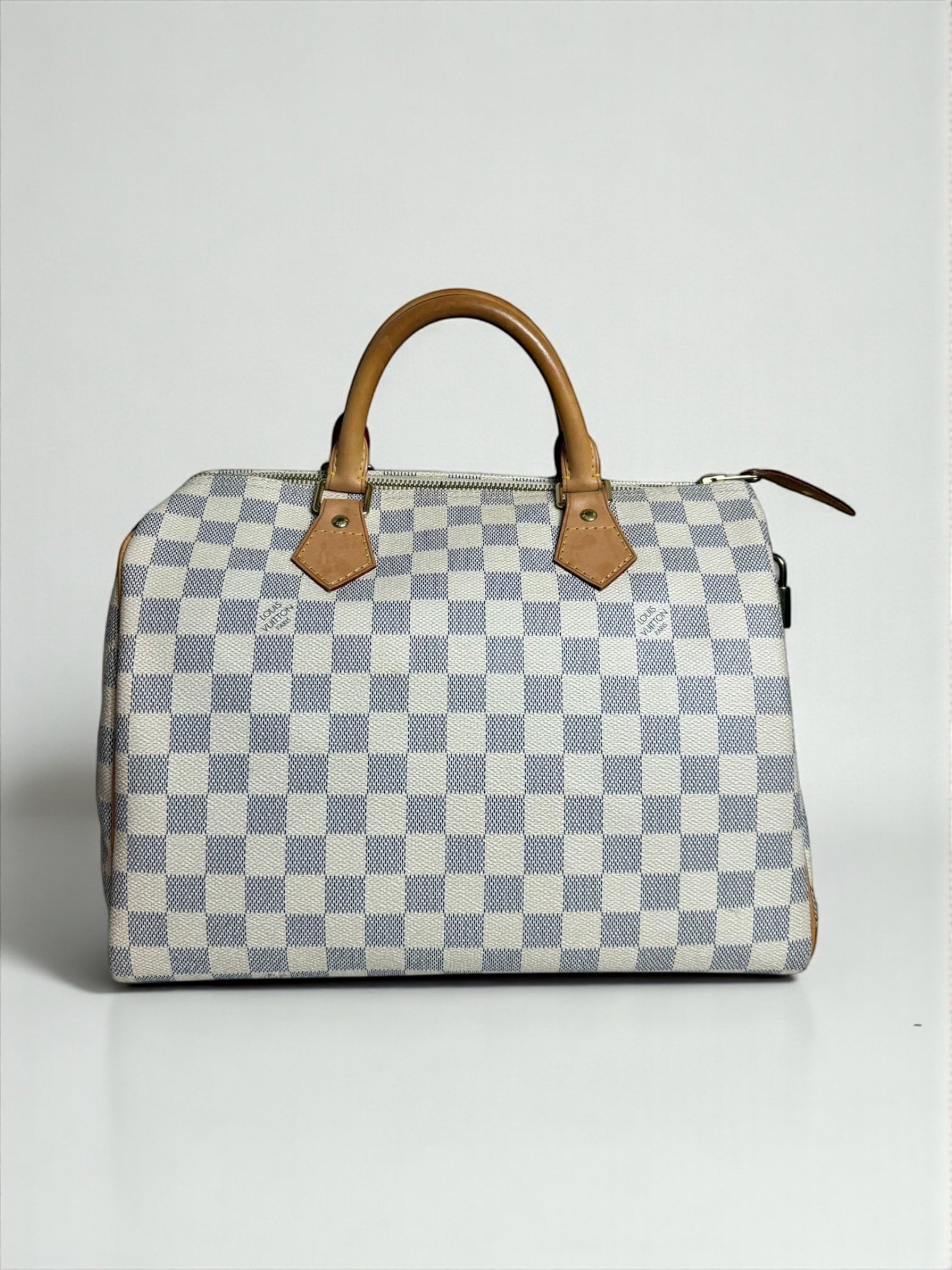 Sac Louis Vuitton Speedy 30 Damier Azur – vue de face – Héritage du Luxe