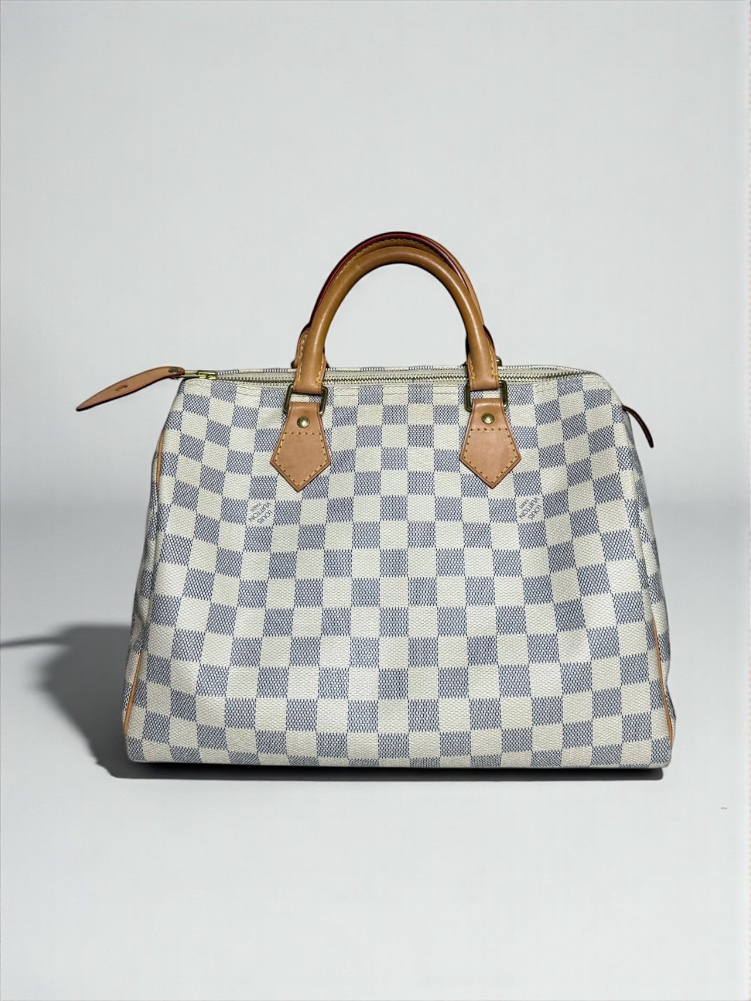 Sac Louis Vuitton Speedy 30 Damier Azur – vue de face – Héritage du Luxe