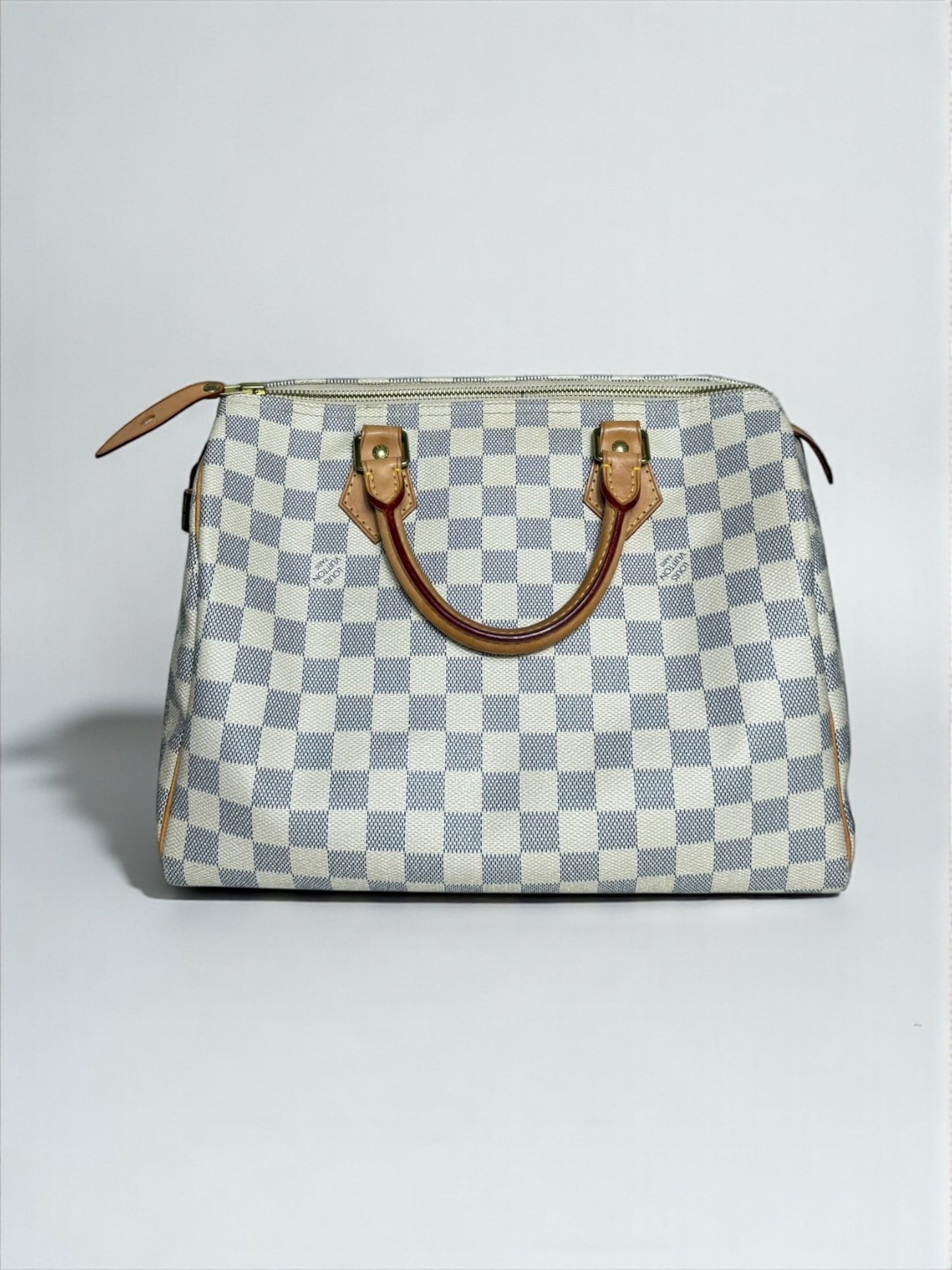 Sac Louis Vuitton Speedy 30 Damier Azur – vue de face – Héritage du Luxe