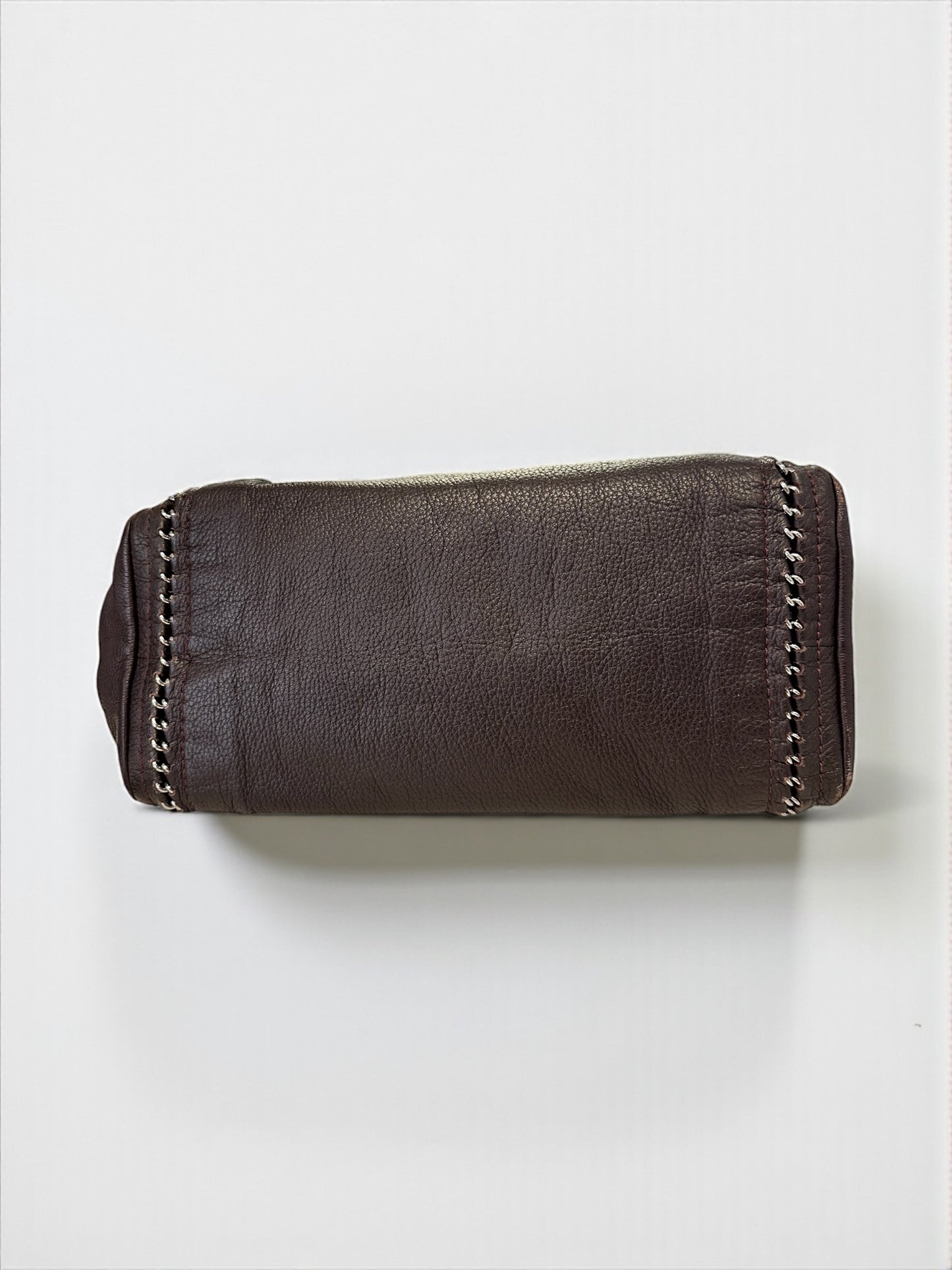 Sac Chanel Bowling Large en cuir de veau marron