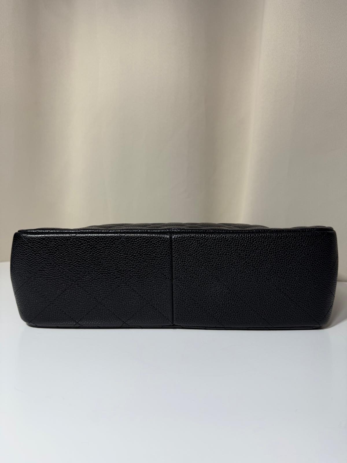Sac Chanel Timeless Jumbo Cuir Caviar Noir & Argenté