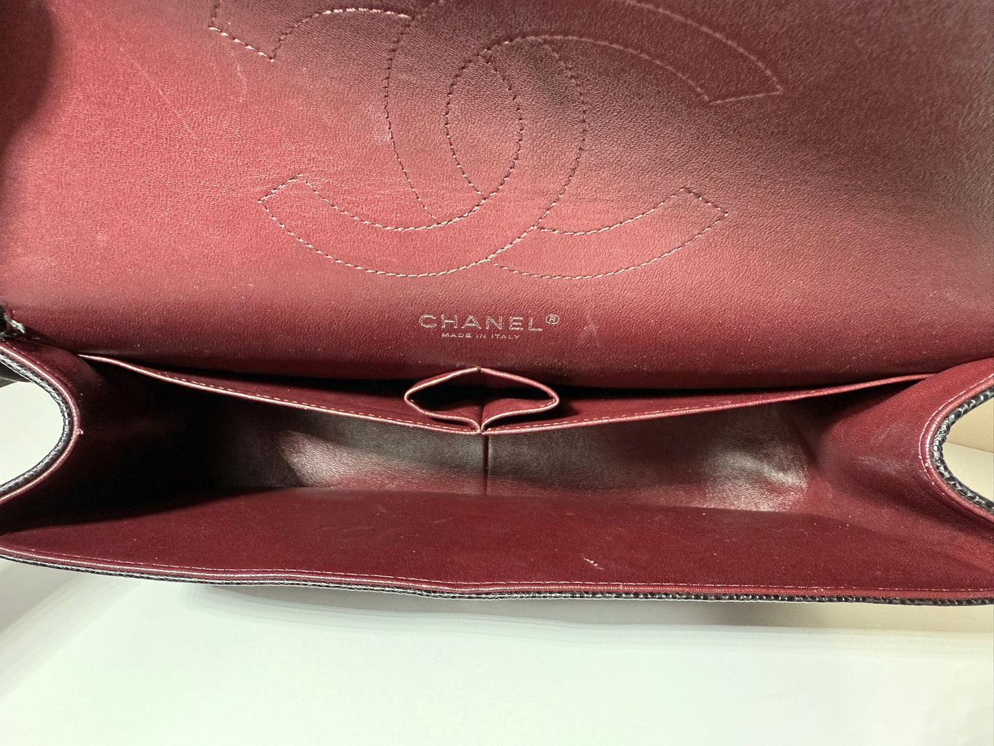 Sac Chanel Timeless Jumbo Cuir Caviar Noir & Argenté