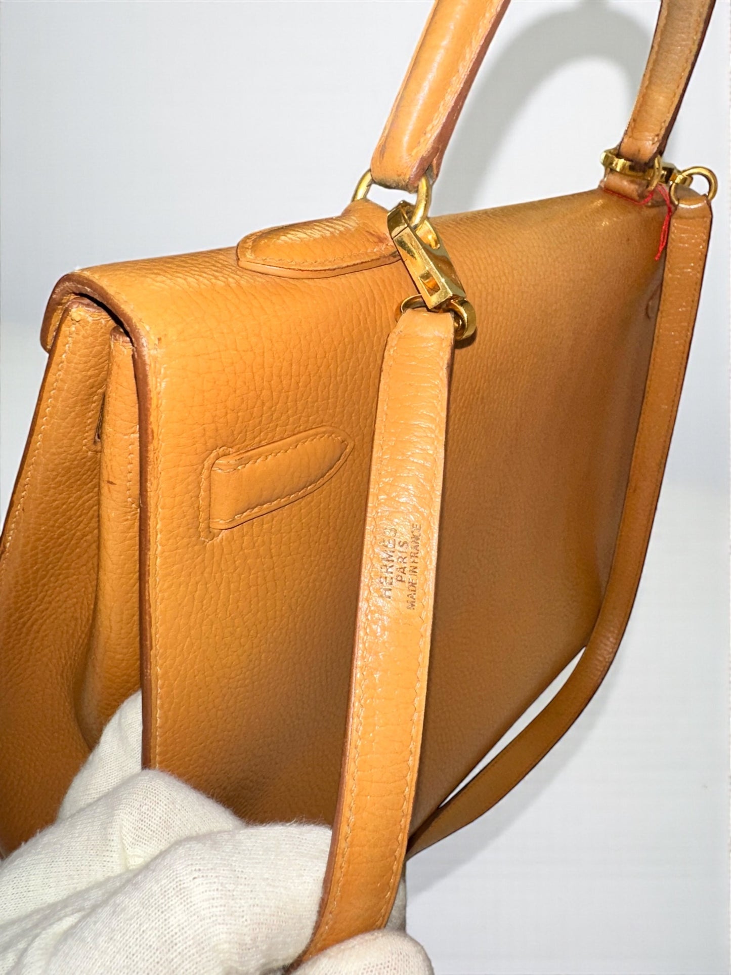 Sac Hermès Kelly 35 Togo Gold vue avant