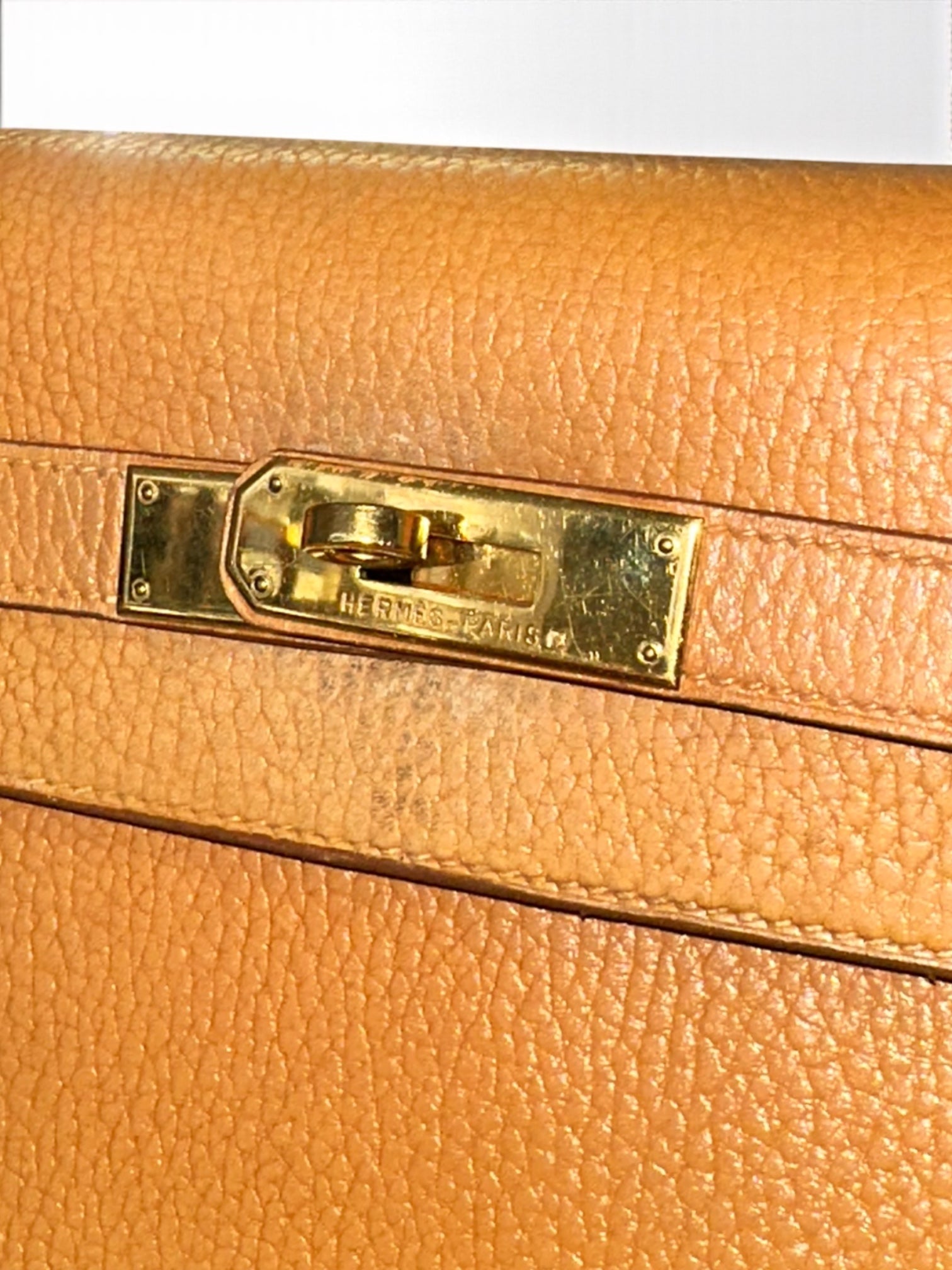 Sac Hermès Kelly 35 Togo Gold vue avant