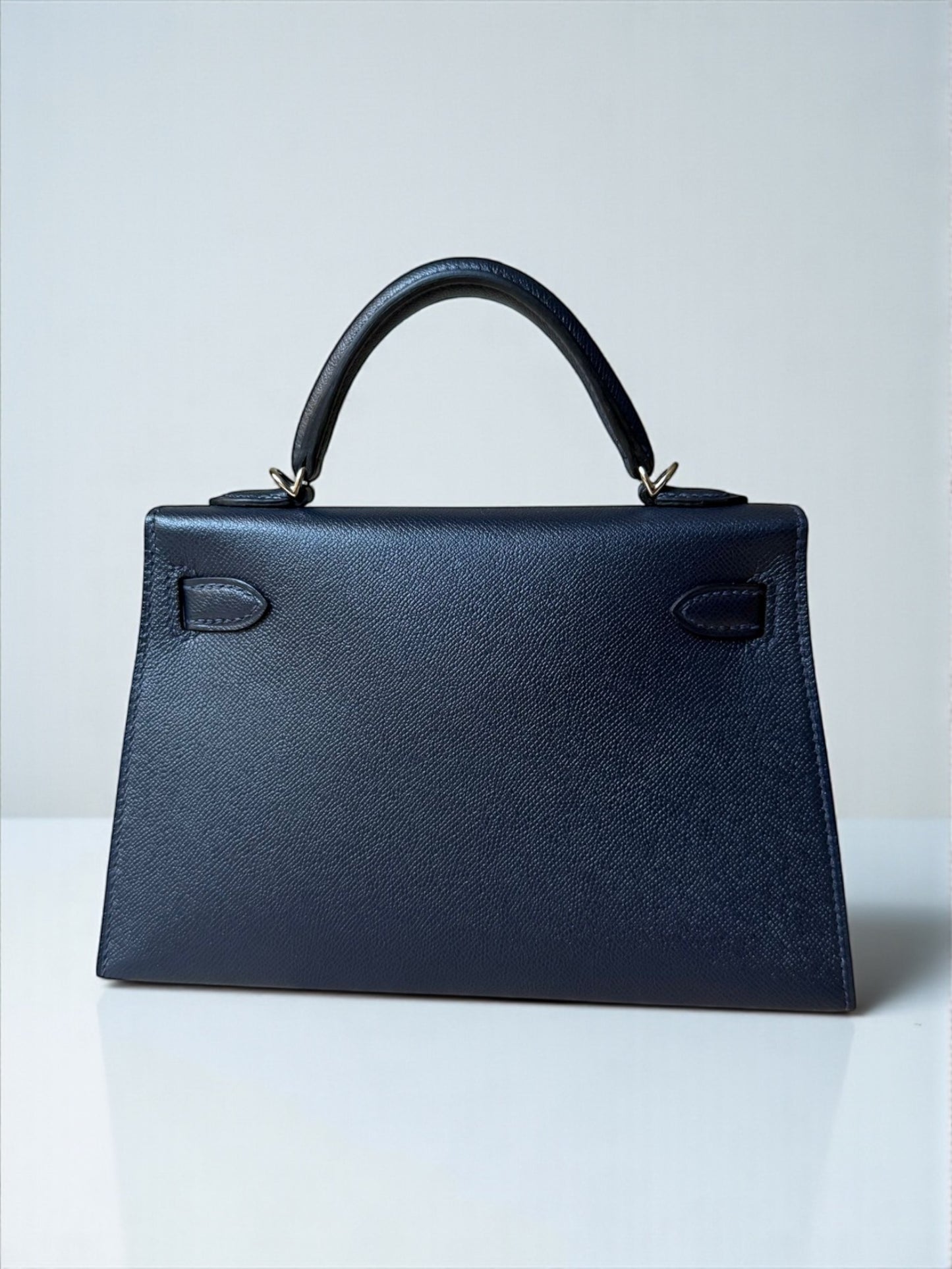 sac Hermès Kelly II Sellier Mini 20 bleu nuit dos