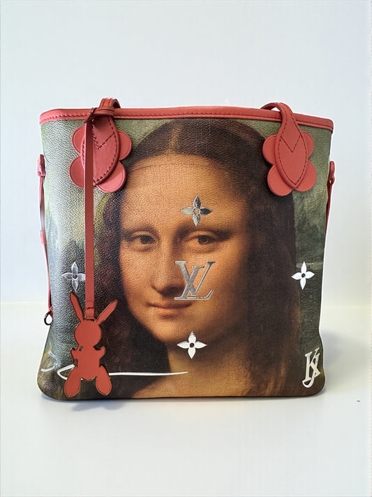 Sac Louis Vuitton Neverfull MM Da Vinci Mona Lisa édition limitée Jeff Koons avant – Heritage du Luxe