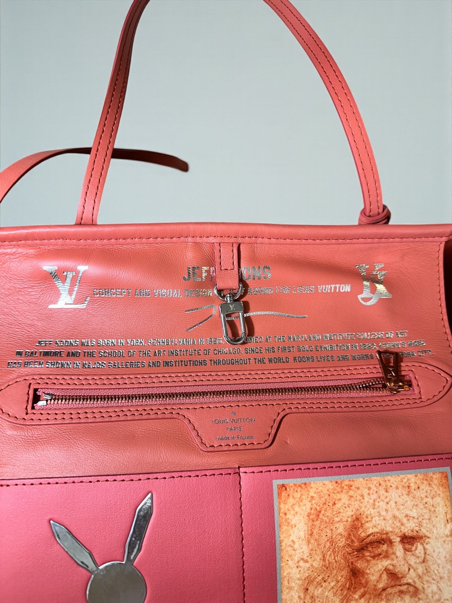 Sac Louis Vuitton Neverfull MM Da Vinci Mona Lisa édition limitée Jeff Koons avant – Heritage du Luxe