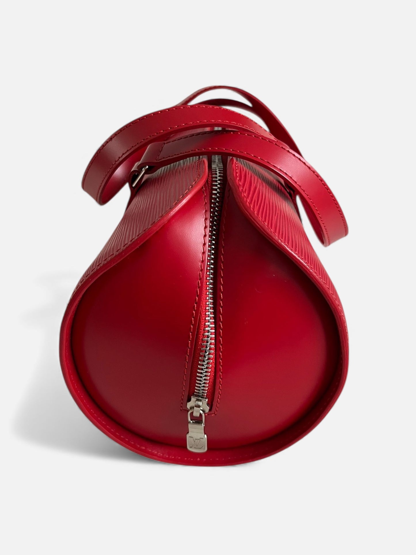 Sac Louis Vuitton Soufflot rouge en cuir Épi – vue face