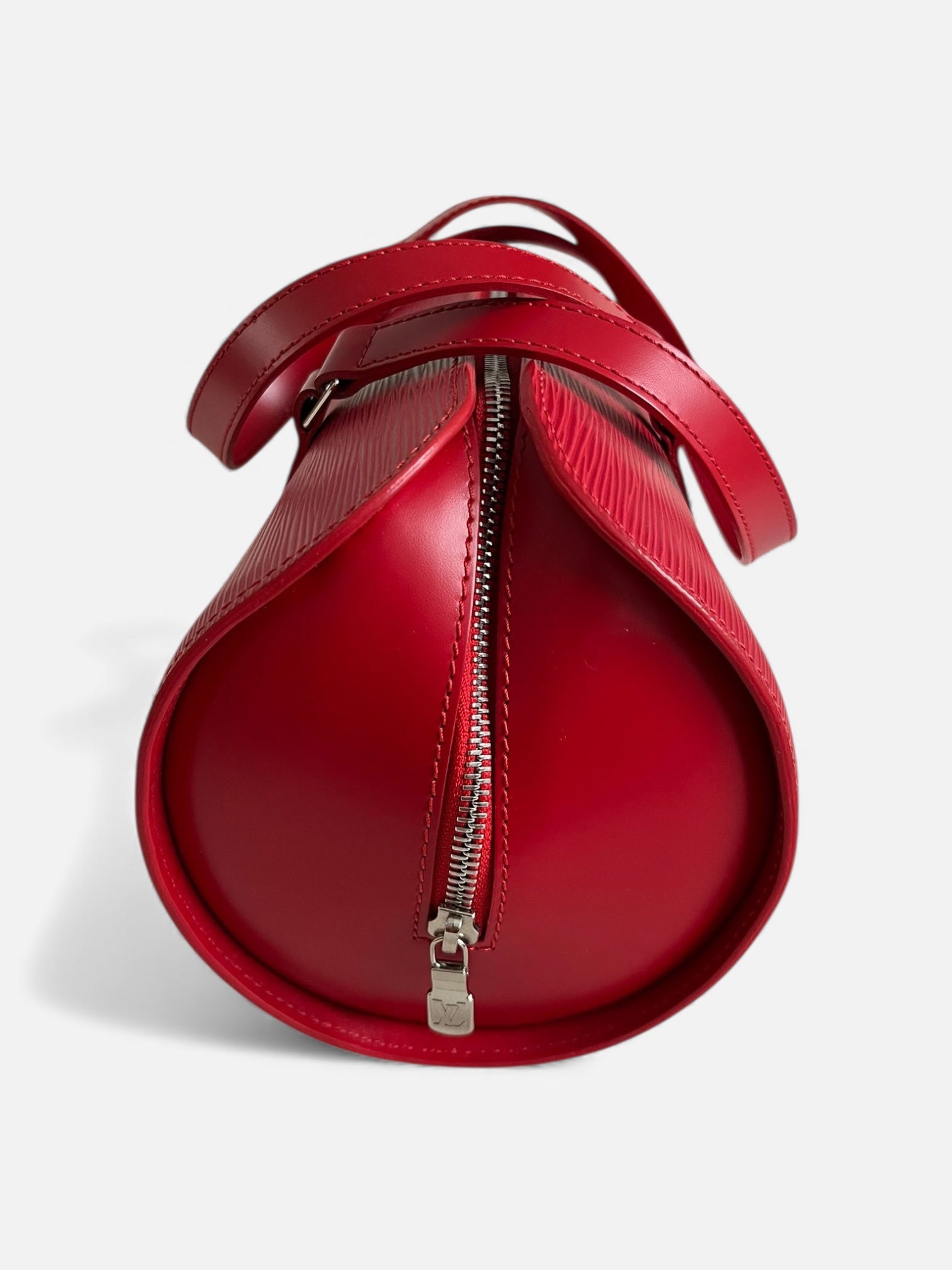 Sac Louis Vuitton Soufflot rouge en cuir Épi – vue face