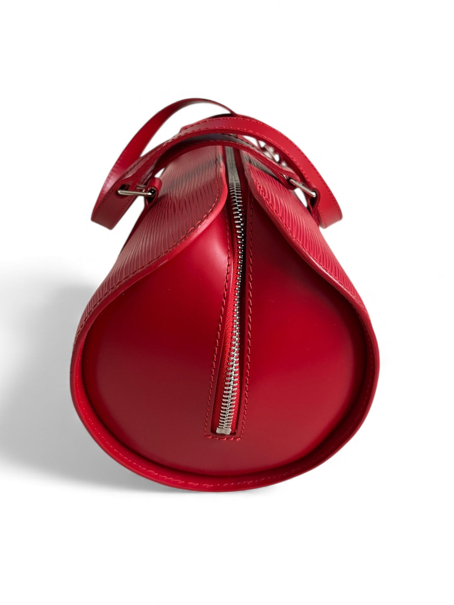 Sac Louis Vuitton Soufflot rouge en cuir Épi – vue face
