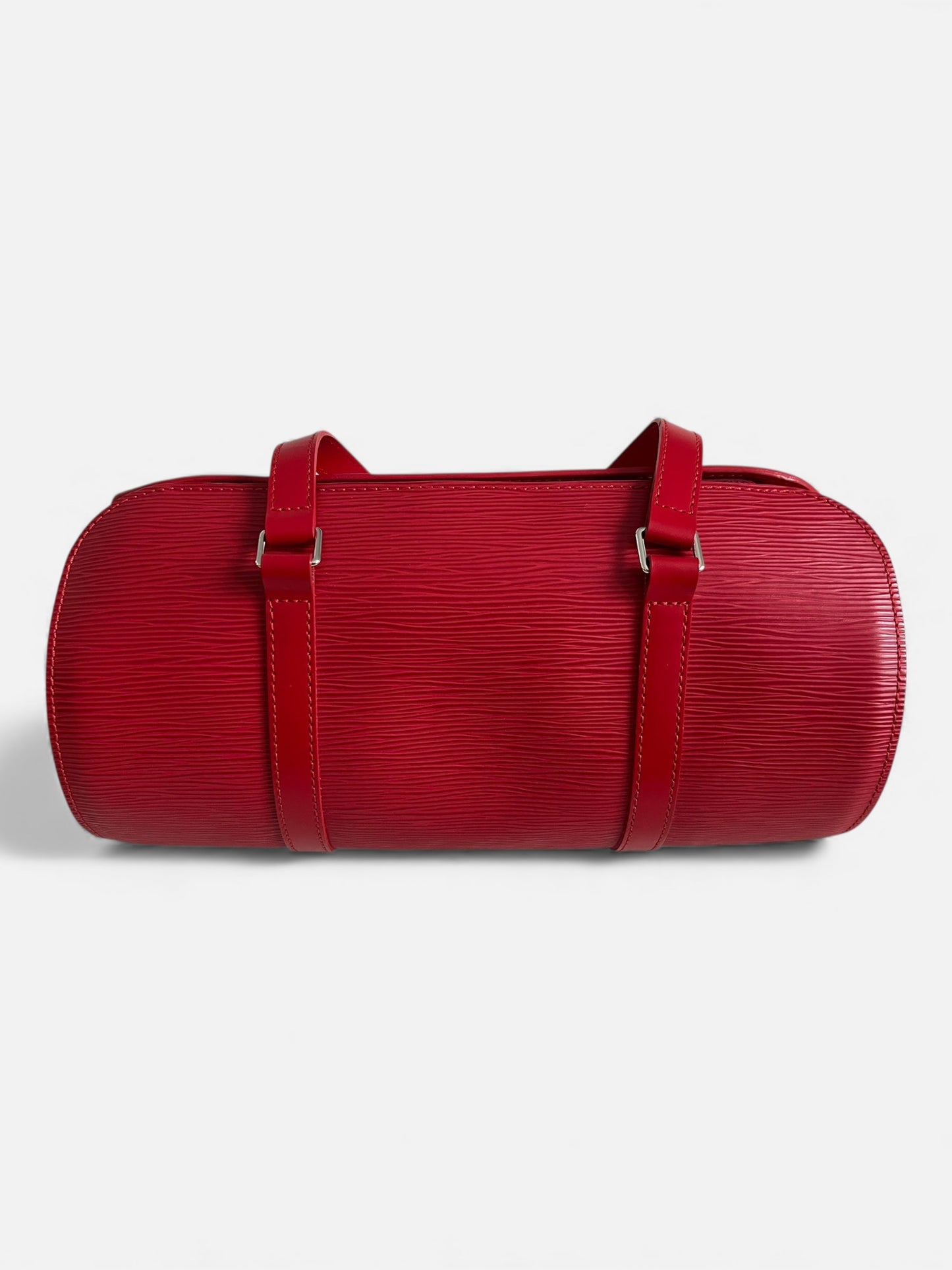 Sac Louis Vuitton Soufflot rouge en cuir Épi – vue face