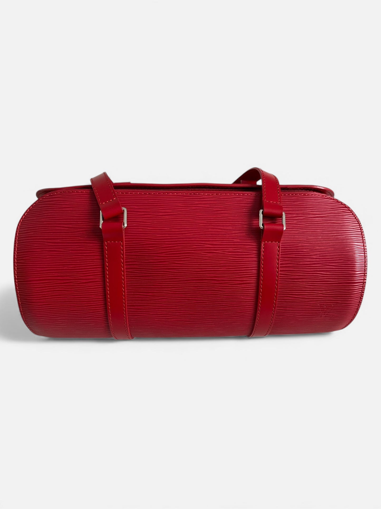 Sac Louis Vuitton Soufflot rouge en cuir Épi – vue face