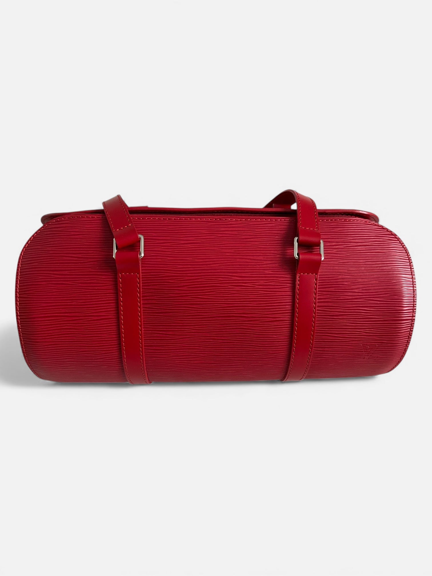 Sac Louis Vuitton Soufflot rouge en cuir Épi – vue face